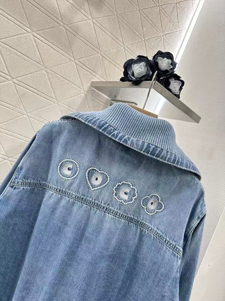 Collar denim jacket