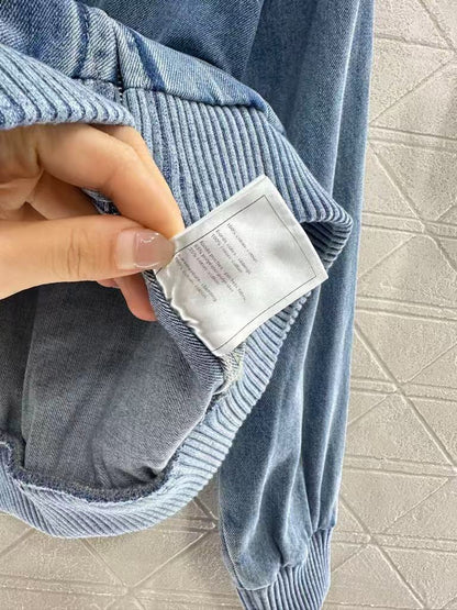 Collar denim jacket