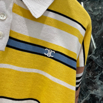 25 Early Autumn New Contrast Striped Long Sleeve Top
