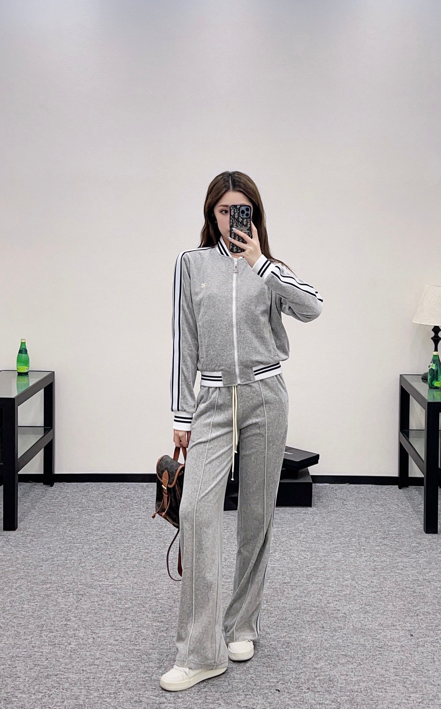 2025 Autumn New Zipper Jacket Trousers Set