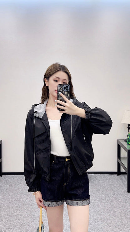 2025 Autumn New Hooded Jacquard Jacket