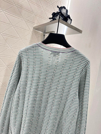 2025 Autumn New Striped knitted cardigan