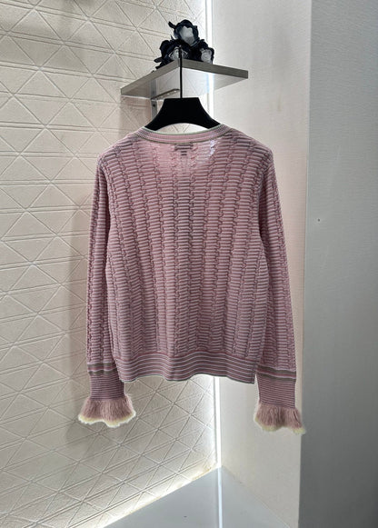 2025 Autumn New Striped knitted cardigan
