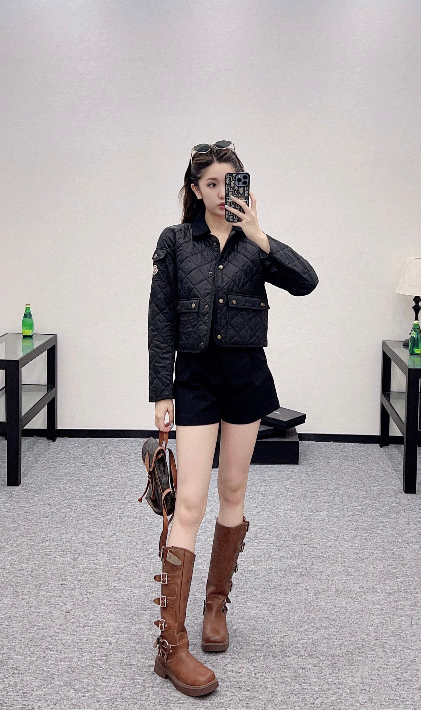 2025 Autumn New Arrival Diamond Lapel Down Cotton Jacket