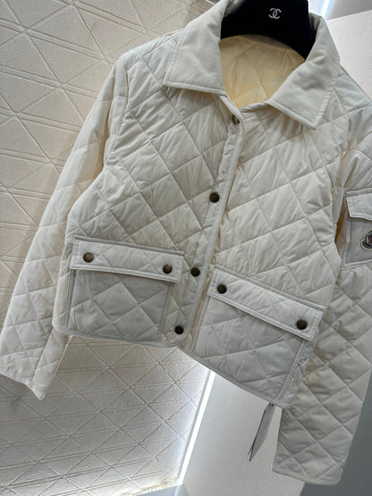 2025 Autumn New Arrival Diamond Lapel Down Cotton Jacket