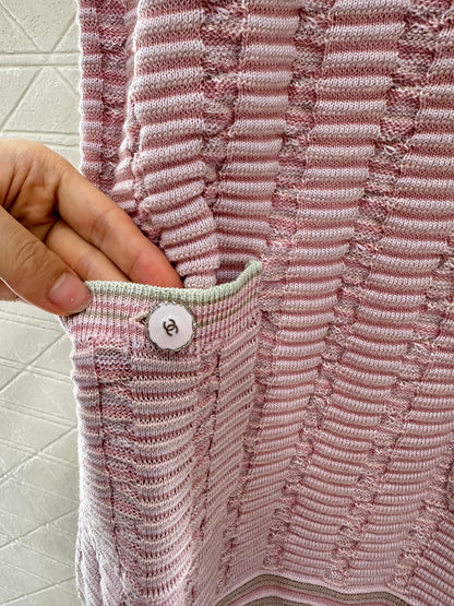 2025 Early Autumn New Arrival Flowing Contrast Color Knitted Suspender Skirt