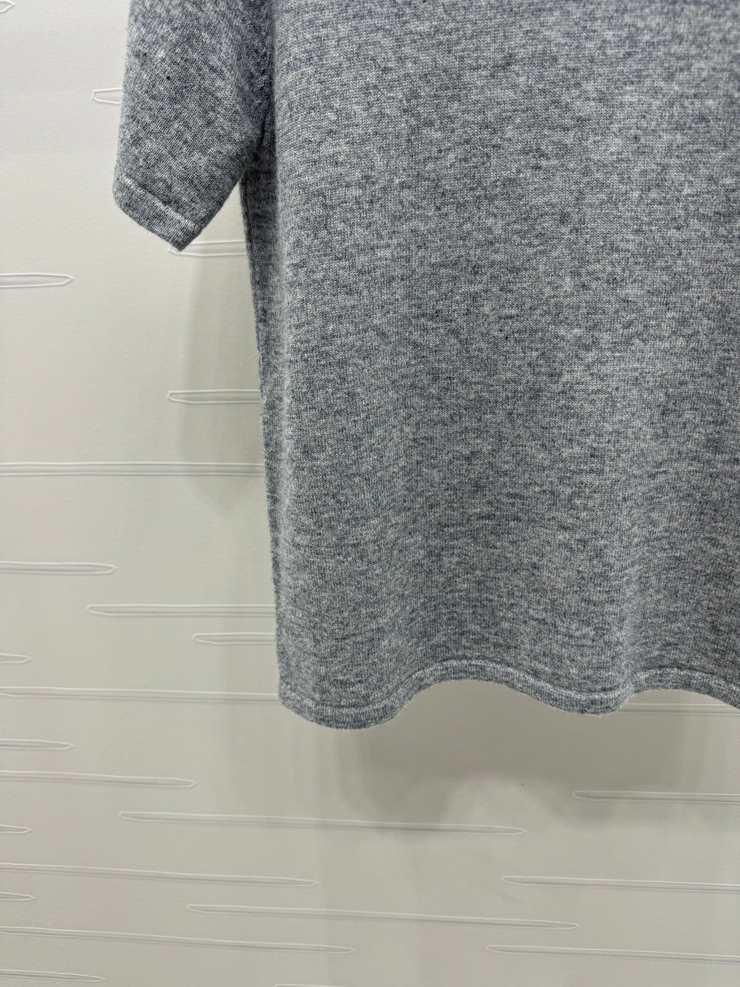 2025 early autumn new high collar knitted short sleeves