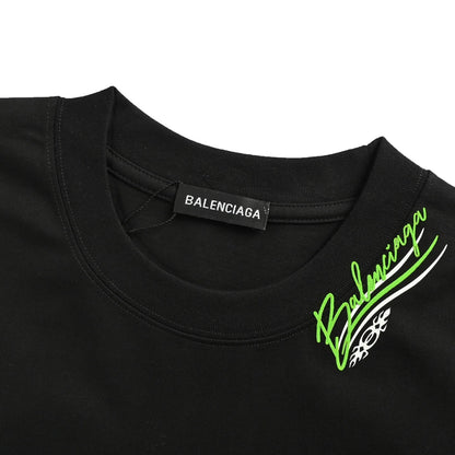 25ss Cola logo multi logo printed short sleeved shirt