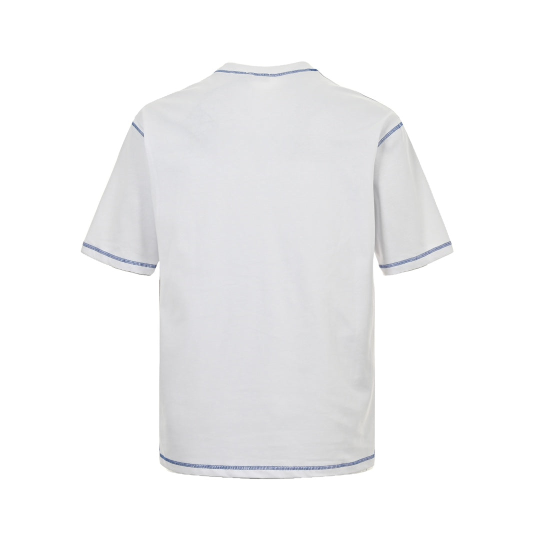 25SS Stitch-rendered lettering logo short sleeves