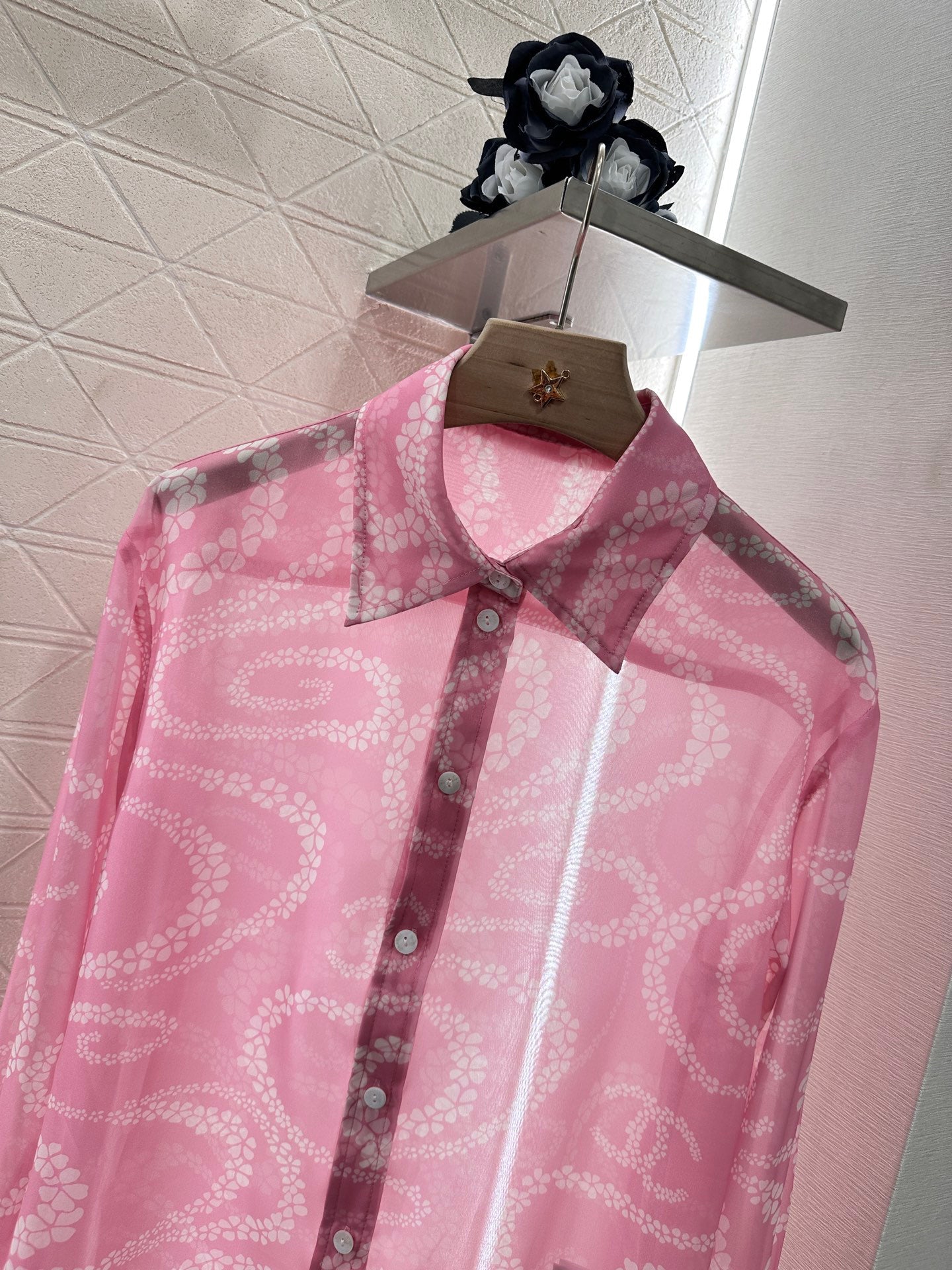 C 25 Printed Lapel Shirt