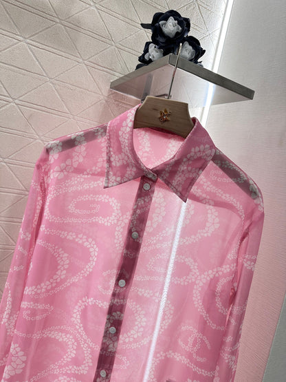 C 25 Printed Lapel Shirt