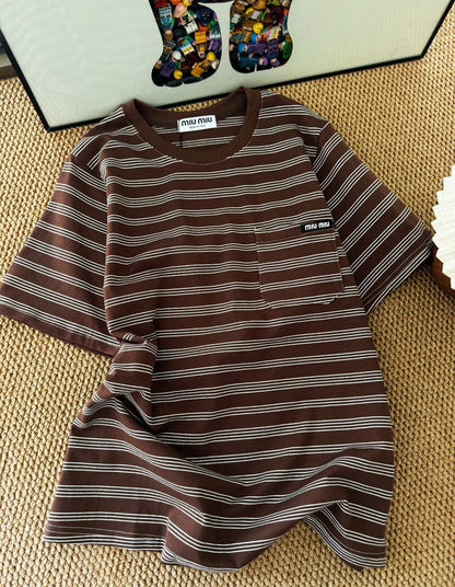 25 new Hazelnut chocolate short sleeved shirt suit