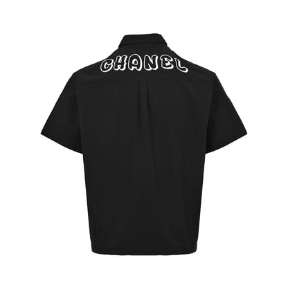 Peace Dove Print Woven Polo Short Sleeve