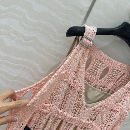 25 Wispy Crochet Knit Tank Top (with Butterfly Belt)