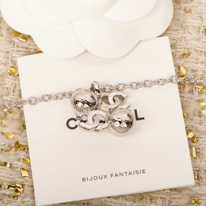 C Rhinestone pearl square chain