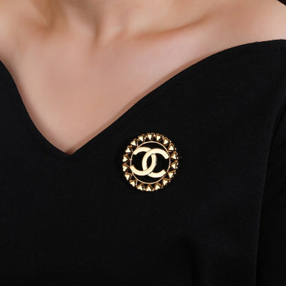 C Glossy Letters Brooch