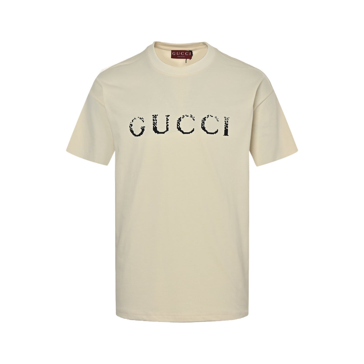 25ss Gradient letter logo printed short sleeved shirt