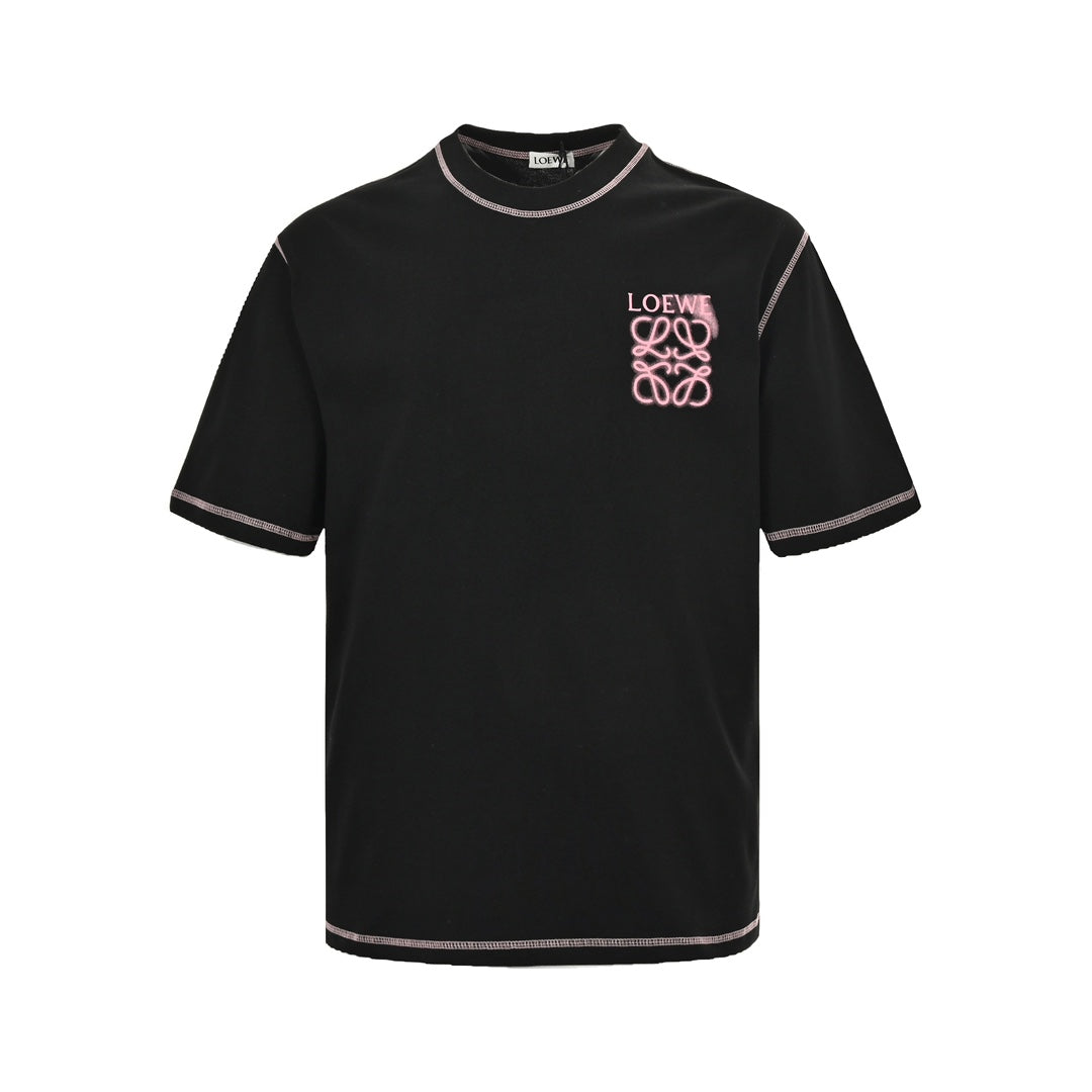 25SS Stitch-rendered lettering logo short sleeves