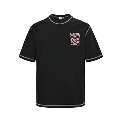 25SS Stitch-rendered lettering logo short sleeves