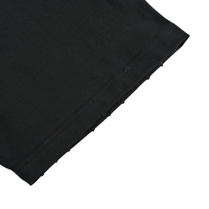 logo dissolving frayed short sleeves