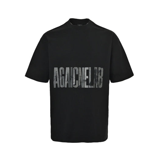 25ss Ruptured reverse letter print short sleeves