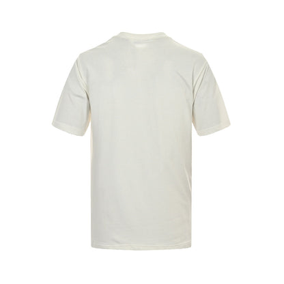 flocked letter logo printed short sleeves