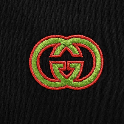 25ss Embroidered double G letter checkered short sleeved shirt