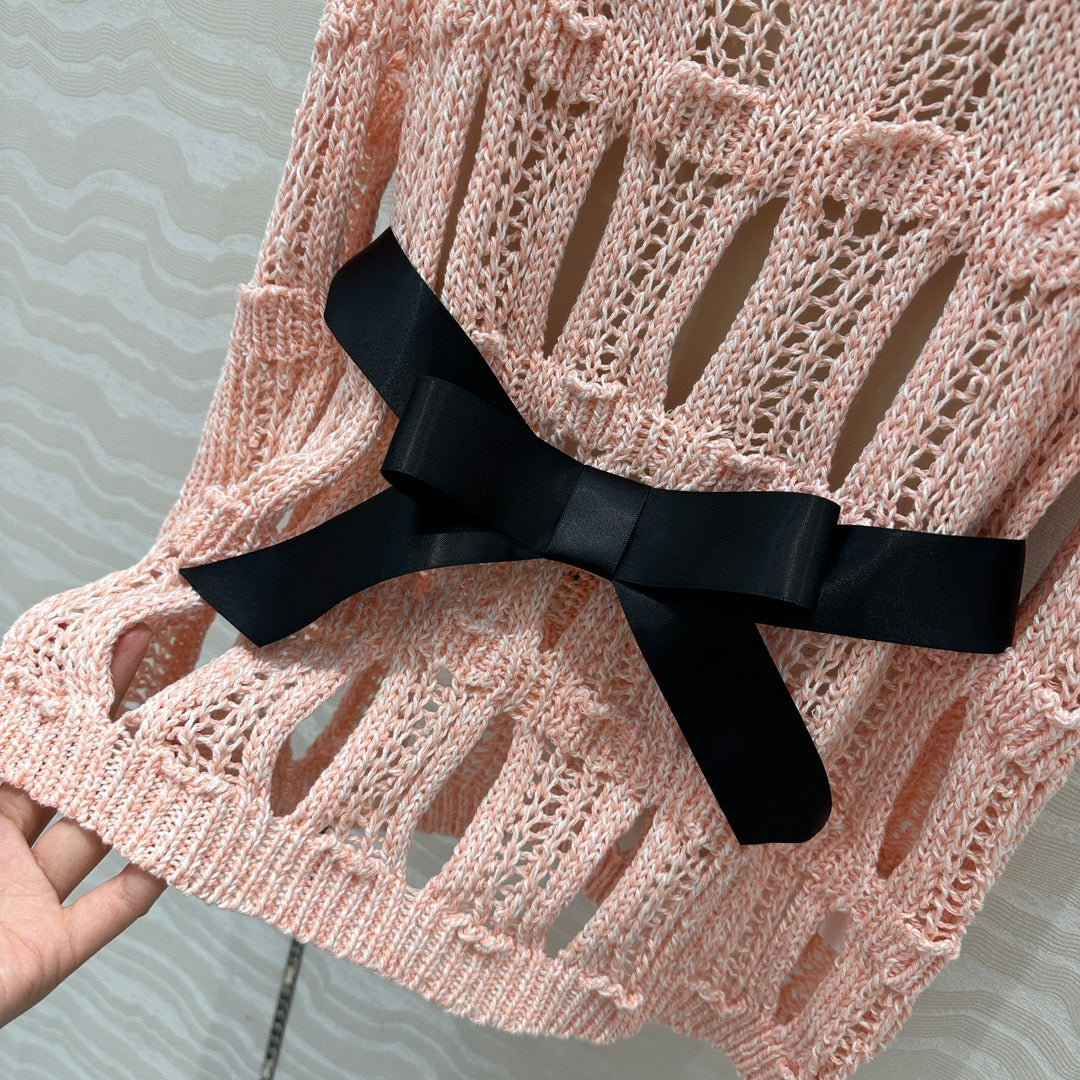 25 Wispy Crochet Knit Tank Top (with Butterfly Belt)