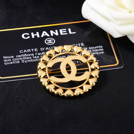C Glossy Letters Brooch