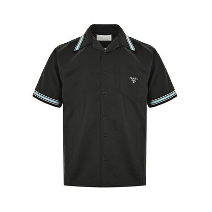 Silk suit top short sleeve shirt