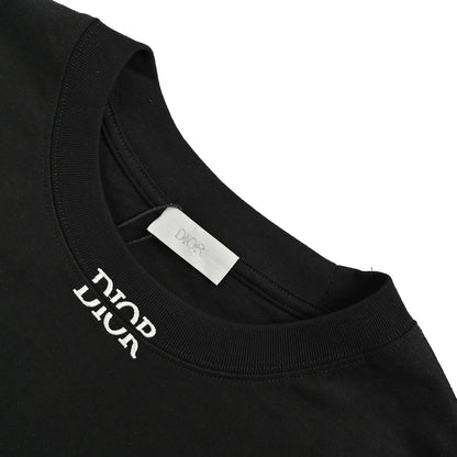 25ss Short sleeves with letter embroidery on neckline