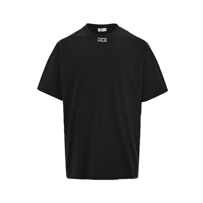 25ss Short sleeves with letter embroidery on neckline
