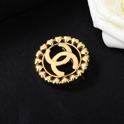 C Glossy Letters Brooch