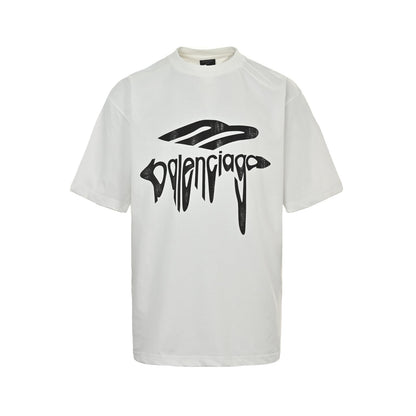logo dissolving frayed short sleeves
