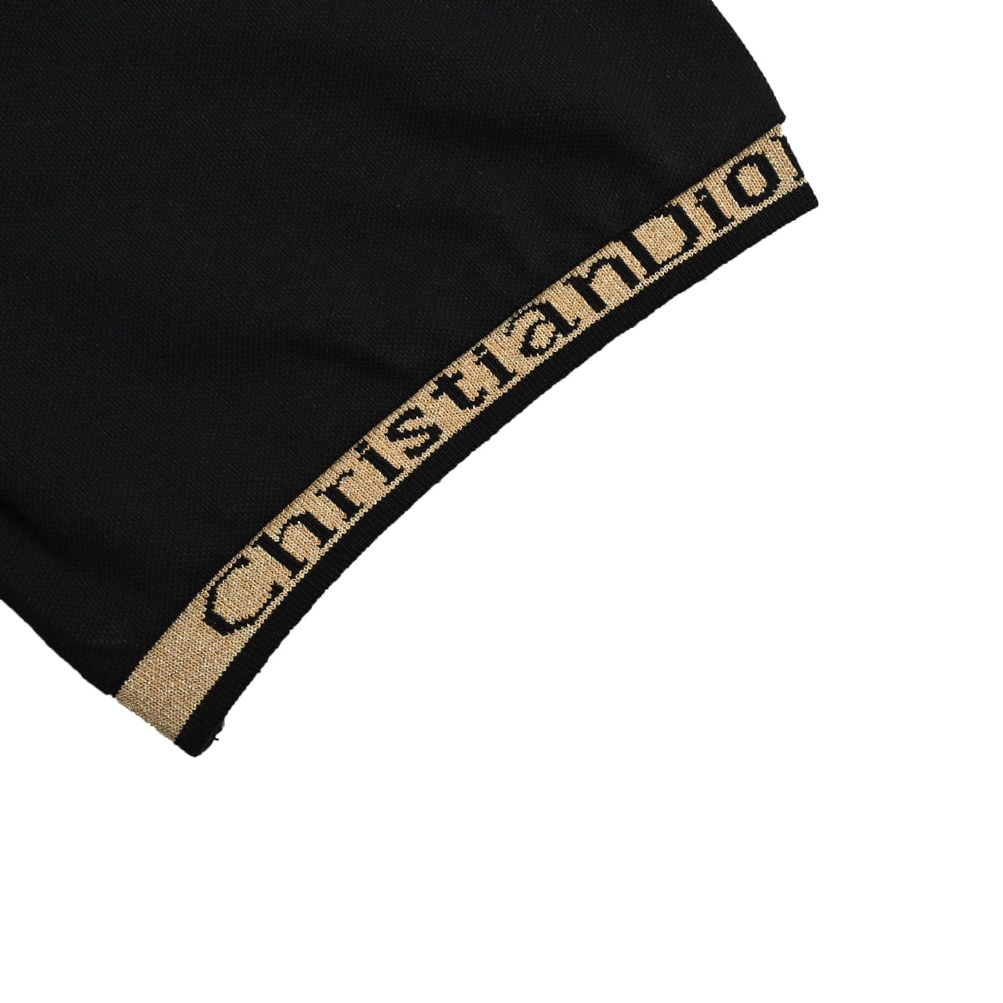 25ss CD gold thread embroidered letters Polo short sleeved shirt