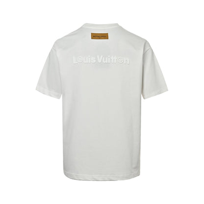 25ss front and rear logo 3D laminated short sleeved shirt