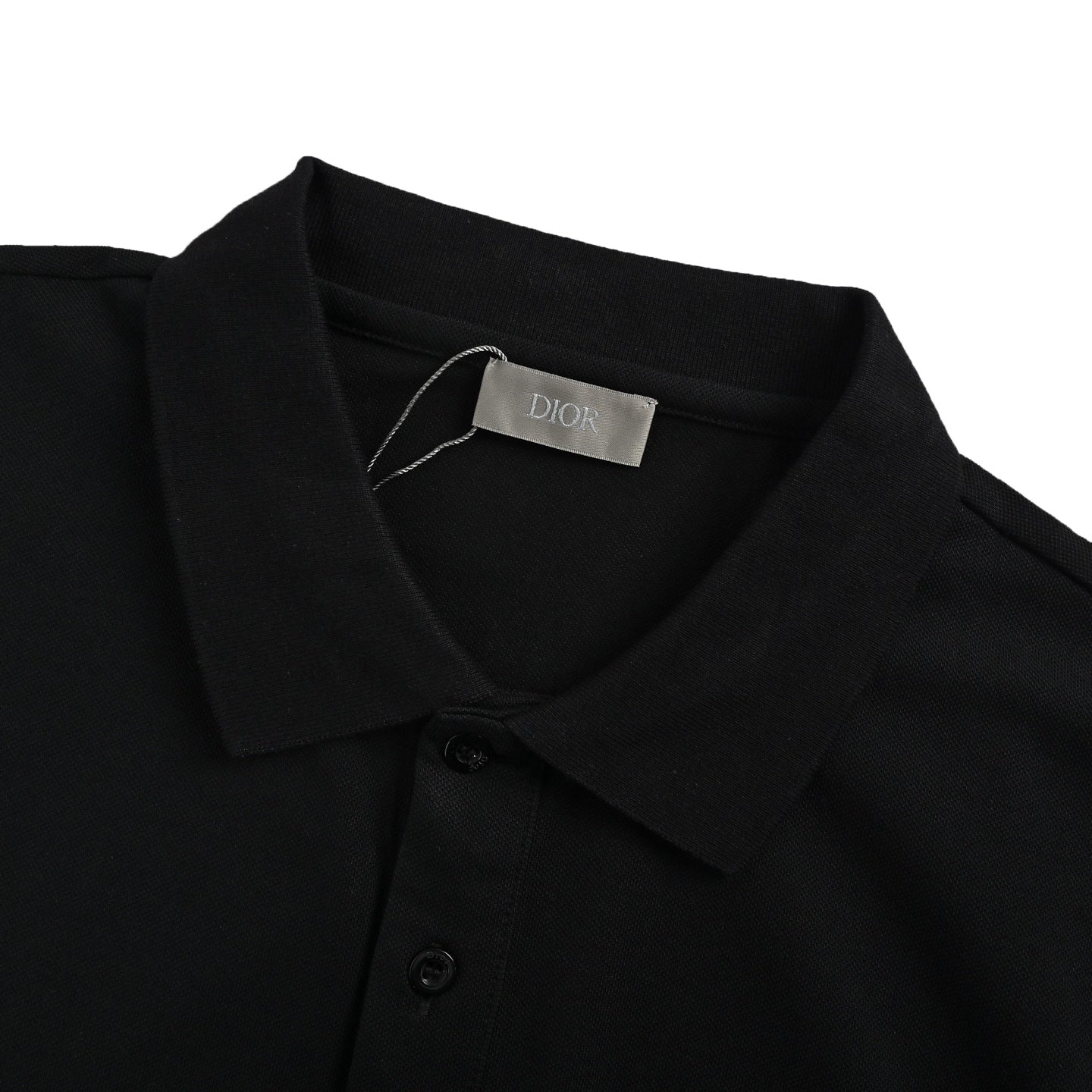 25ss CD gold thread embroidered letters Polo short sleeved shirt