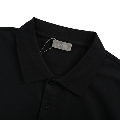 25ss CD gold thread embroidered letters Polo short sleeved shirt
