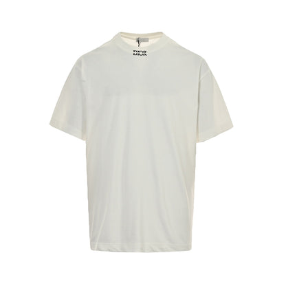 25ss Short sleeves with letter embroidery on neckline