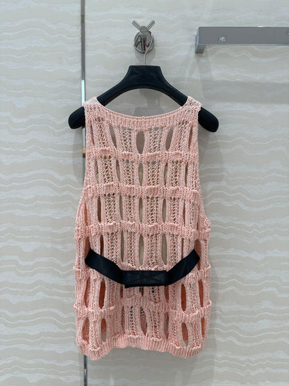 25 Wispy Crochet Knit Tank Top (with Butterfly Belt)