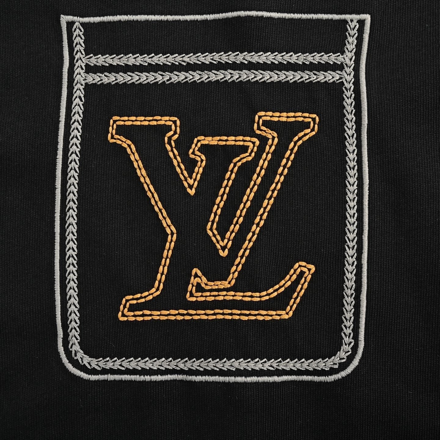 25ss Line fake pocket embroidered short sleeved shirt