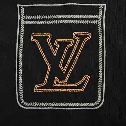 25ss Line fake pocket embroidered short sleeved shirt