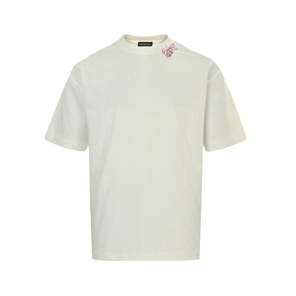 25ss Cola logo multi logo printed short sleeved shirt
