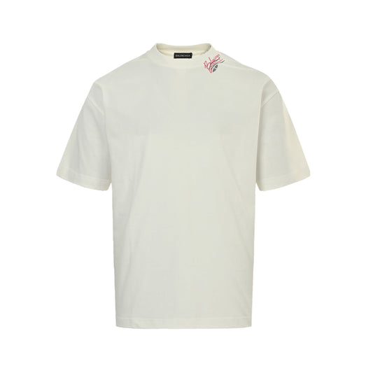 25ss Cola logo multi logo printed short sleeved shirt
