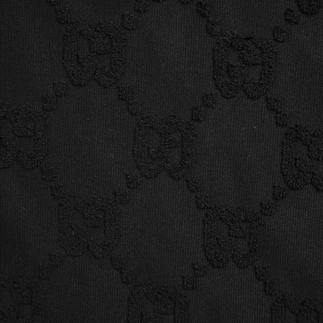 All-over double jacquard short sleeves