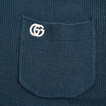 25ss Pocket Embroidered Knitted Polo Short Sleeve