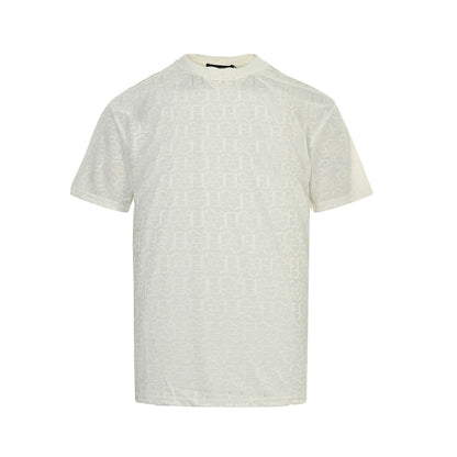 25ss ice silk dark pattern jacquard short sleeved shirt