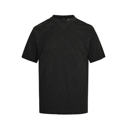 25ss ice silk dark pattern jacquard short sleeved shirt