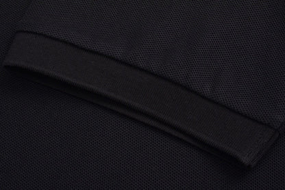 Jacquard Letter Polo Short Sleeve at Neck
