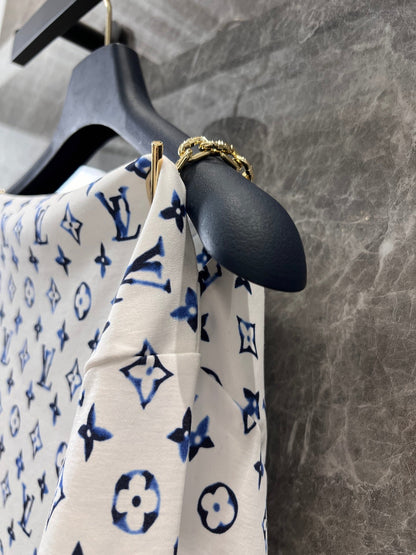 Printed Boat Neck Short-Sleeve T-Shirt